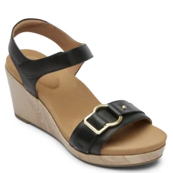 Outlet Rockport Women's , Briah II Two Band Sandal Black