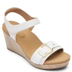 Outlet Rockport Women's , Briah II Two Band Sandal White