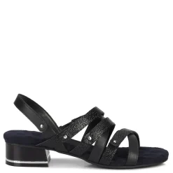 New Ros Hommerson Women's , Breeze Sandal Black Pebble Patent Leather