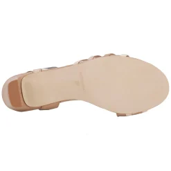 New Ros Hommerson Women's , Lettie Sandal Rose Gold Metallic Leather