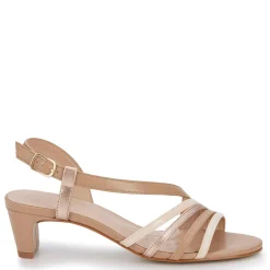 Discount Ros Hommerson Women's , Lettie Sandal Rose Gold Metallic Leather