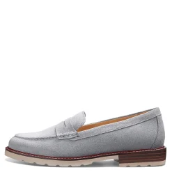 Online Samuel Hubbard Women's , Tailored Traveler Loafer Light Grey Suede