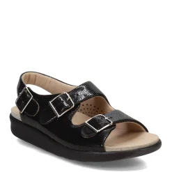 Online SAS Women's , Relaxed Sandal Black Snake Print