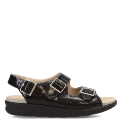 Online SAS Women's , Relaxed Sandal Black Snake Print