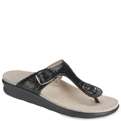 Sale SAS Women's , Sanibel Thong Sandal Black Snake Leather