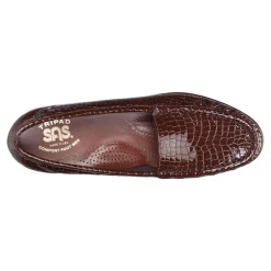 New SAS Women's , Simplify Loafer Brown Croc