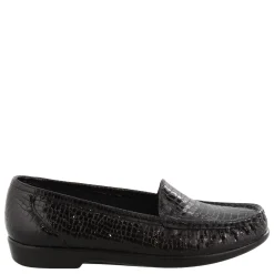 New SAS Women's , Simplify Loafer Black Croco