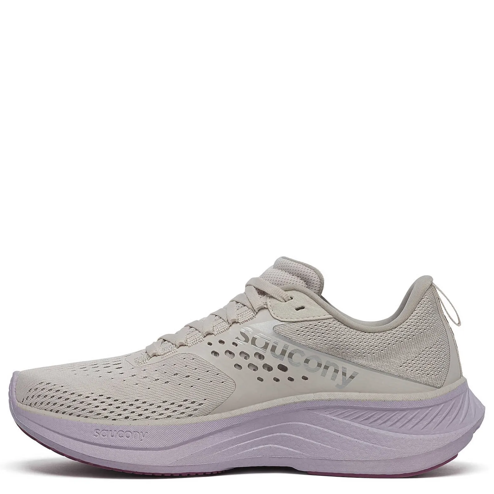 Discount Saucony Women's , Ride 17 Running Shoe - Wide Width Moon/Viola