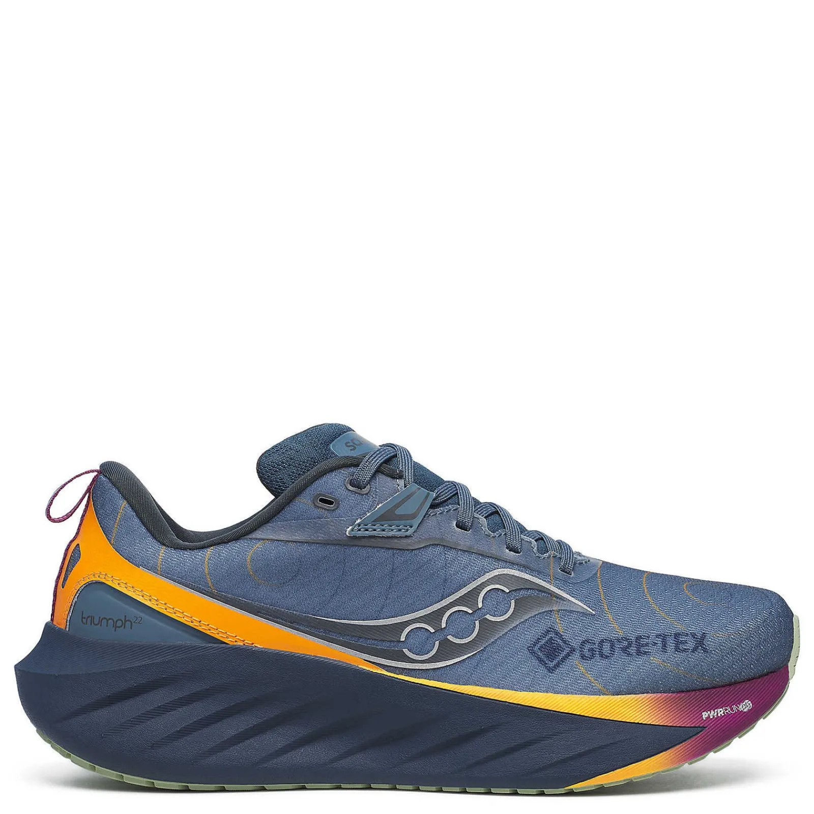 New Saucony Women's , Triumph 22 GTX Running Shoe Running Shoe Mirage/Navy