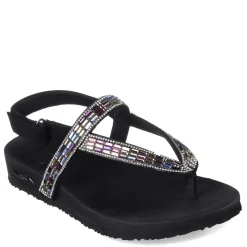 New Skechers Women's , Arch Fit Meditation - Fancy Love Sandal Black Multi