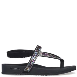New Skechers Women's , Arch Fit Meditation - Fancy Love Sandal Black Multi