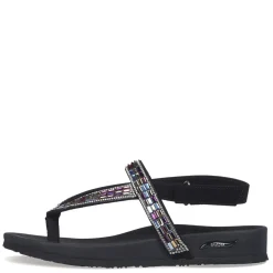 New Skechers Women's , Arch Fit Meditation - Fancy Love Sandal Black Multi