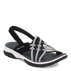 New Skechers Women's , Arch Fit Reggae Sport Sandal Black/White