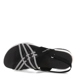 New Skechers Women's , Arch Fit Reggae Sport Sandal Black/White