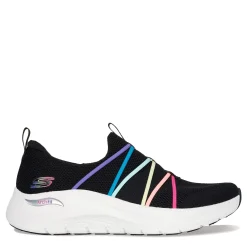 Skechers Women's , Arch Fit 2.0 - Colorful Road Sneaker Black Rainbow Multi