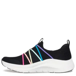 New Skechers Women's , Arch Fit 2.0 - Colorful Road Sneaker Black Rainbow Multi