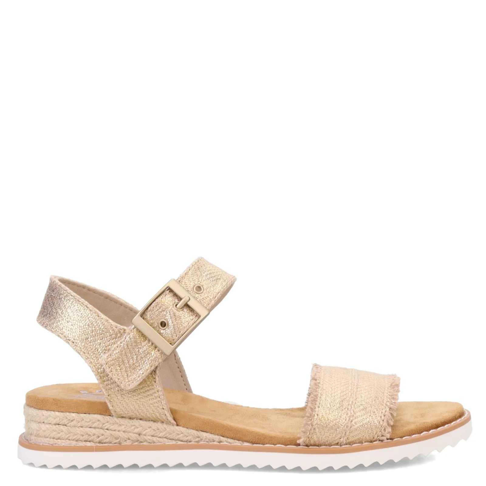 Online Skechers Women's , BOBS Desert Kiss - Gold Crush Sandal Champagne