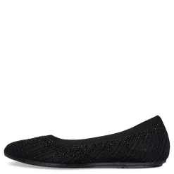 Discount Skechers Women's , Cleo 2.0 - Glitzy Daze Flat Black/Black Sparkle