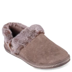 New Skechers Women's , Cozy Campfire Fresh Toast Slipper - Wide Width Dark Taupe