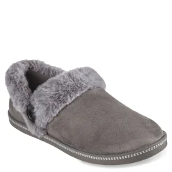 Outlet Skechers Women's , Cozy Campfire Fresh Toast Slipper - Wide Width Charcoal