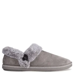 Outlet Skechers Women's , Cozy Campfire Fresh Toast Slipper - Wide Width Charcoal