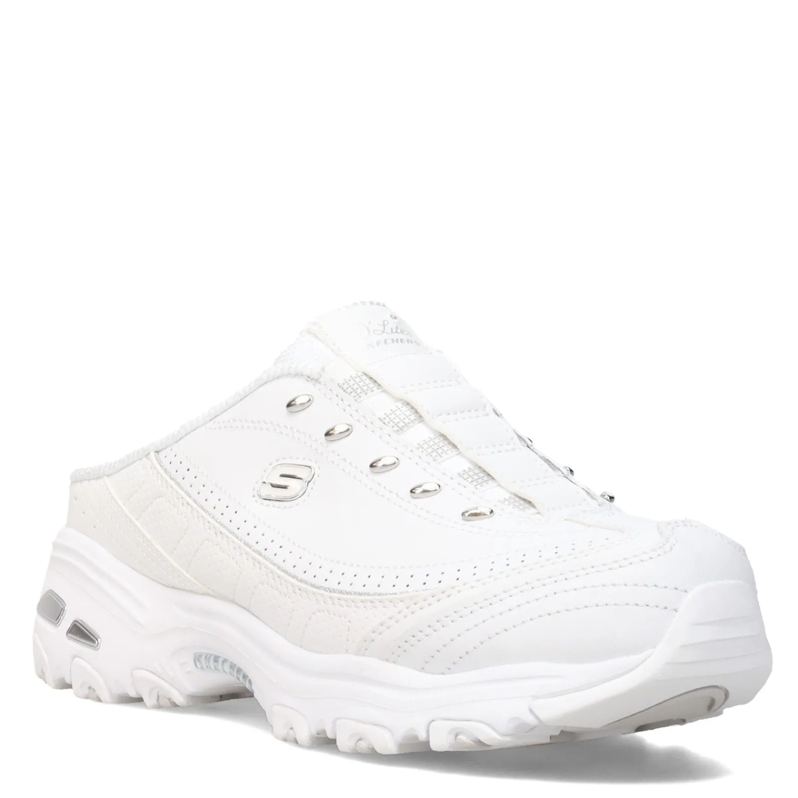 Outlet Skechers Women's , D'lites - Bright Sky Sneaker White Silver