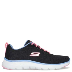 New Skechers Women's , Flex Appeal 5.0 - Modern Times Sneaker Black Multi