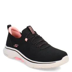 Hot Skechers Women's , GO WALK 7 - Abie Sneaker Black Hot Pink