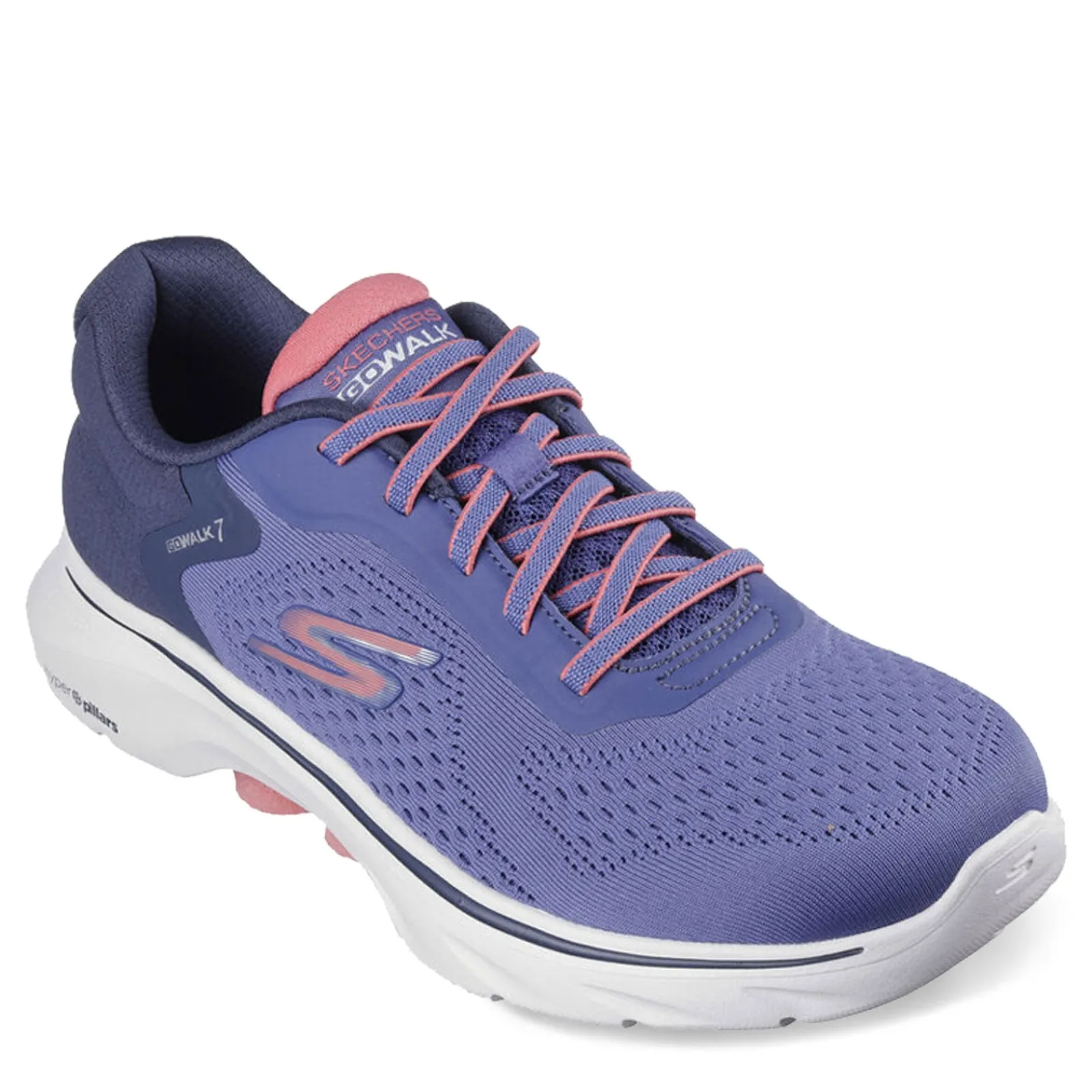 Hot Skechers Women's , GO WALK 7 - Cosmic Waves Sneaker Navy Coral