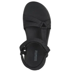 Clearance Skechers Women's , GO WALK Flex - Sublime Sandal Black