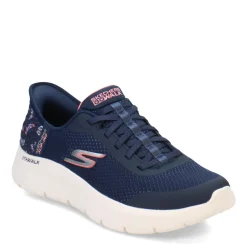 Discount Skechers Women's , GO WALK Flex - Slip Ins Walking Shoe Navy Pink