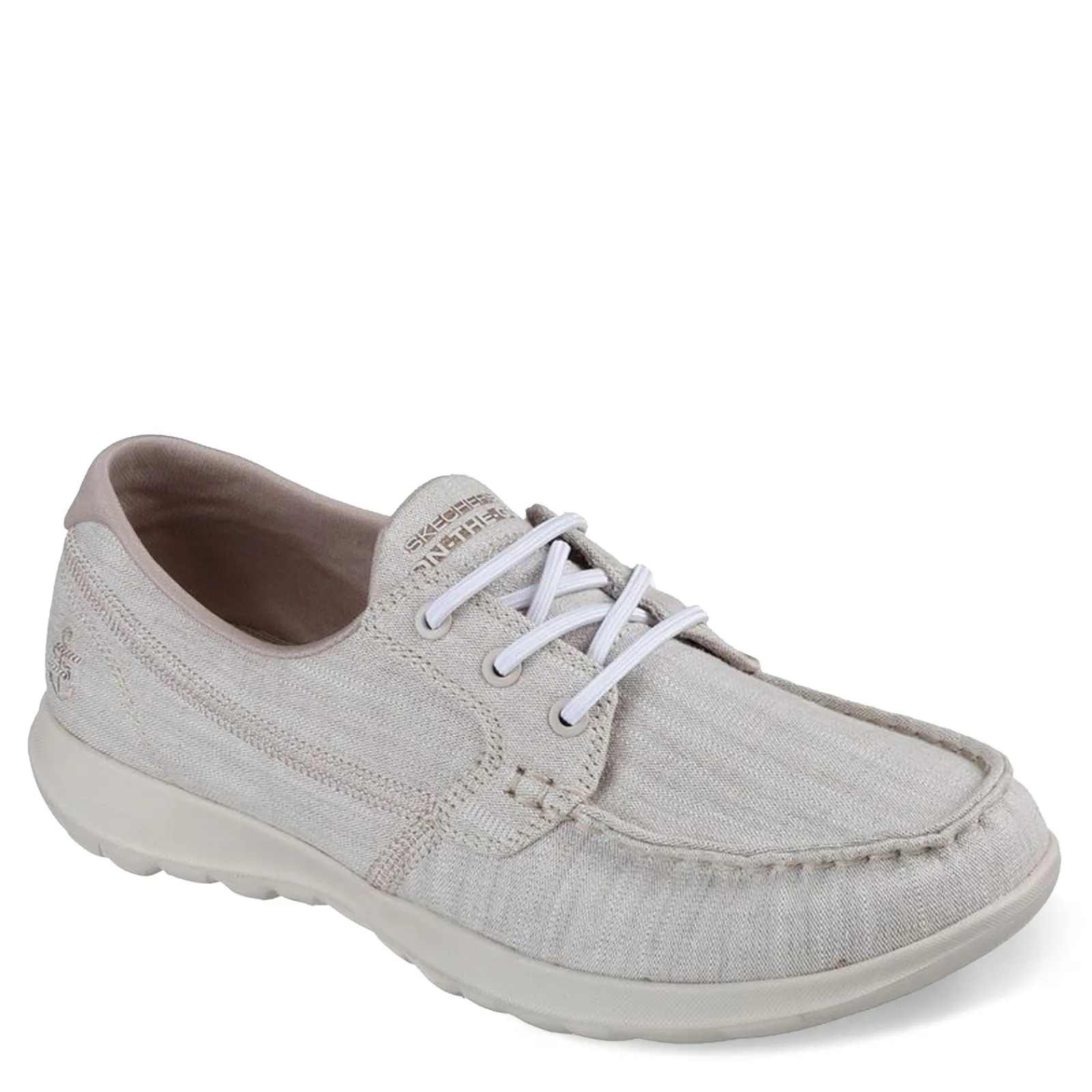Best Skechers Women's , GOwalk Lite - Isla Boat Shoe - Wide Width Taupe