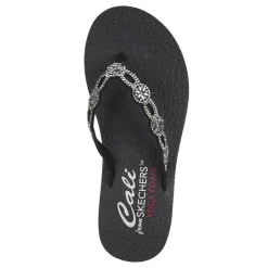 Discount Skechers Women's , Meditation - Floral Candy Sandal Black