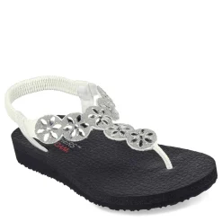Discount Skechers Women's , Meditation - Sparkly Fleur Sandal White