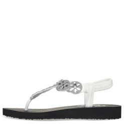 Discount Skechers Women's , Meditation - Sparkly Fleur Sandal White