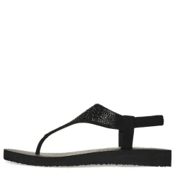 Online Skechers Women's , Meditation - Rockstar Sandal Black