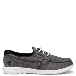 Clearance Skechers Women's Performance, GOwalk Lite - Isla Boat Shoe Black White