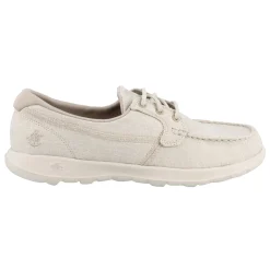 Clearance Skechers Women's Performance, Go Walk Lite Isla Boat Shoes Taupe Medium