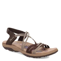 Clearance Skechers Women's , Reggae Slim - Takes Two Sandal Chocolate