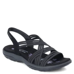 Discount Skechers Women's , Reggae Slim - Simply Stretch Sandal Black