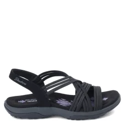 Discount Skechers Women's , Reggae Slim - Simply Stretch Sandal Black