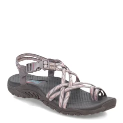 Discount Skechers Women's , Reggae Strappy Sling Sandal Gray