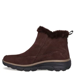 New Skechers Women's , Relaxed Fit: Easy Going - Cool Zip Boot Chocolate