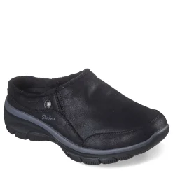 Discount Skechers Women's , Relaxed Fit: Easy Going - Latte 2 Clog - Wide Width Black