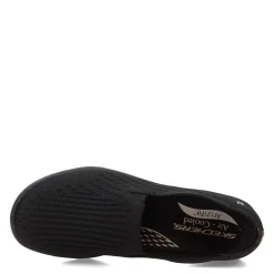 Outlet Skechers Women's , Relaxed Fit: Arch Fit Reggae Cup - For Fun Slip-On Solid Black