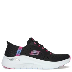 Discount Skechers Women's , Slip-ins: Arch Fit 2.0 - Easy Chic Sneaker Black/Hot Pink