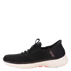 Online Skechers Women's , Slip-ins: GO WALK 6 - Lovely Day Sneaker Black Hot Pink