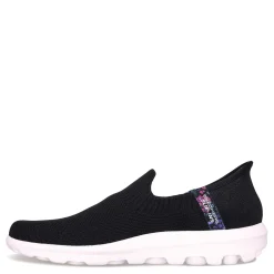 Best Skechers Women's , Slip-ins: GO WALK Travel - Tahiti Sunset Sneaker Black