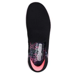 Best Skechers Women's , Slip-ins: GO WALK Travel - Tahiti Sunset Sneaker Black