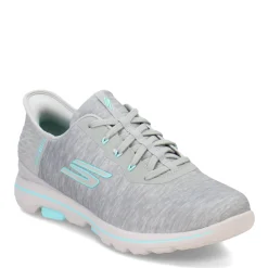 Discount Skechers Women's , Slip-ins GO GOLF WALK 5 Slip-Ins Sneaker Grey/Aqua
